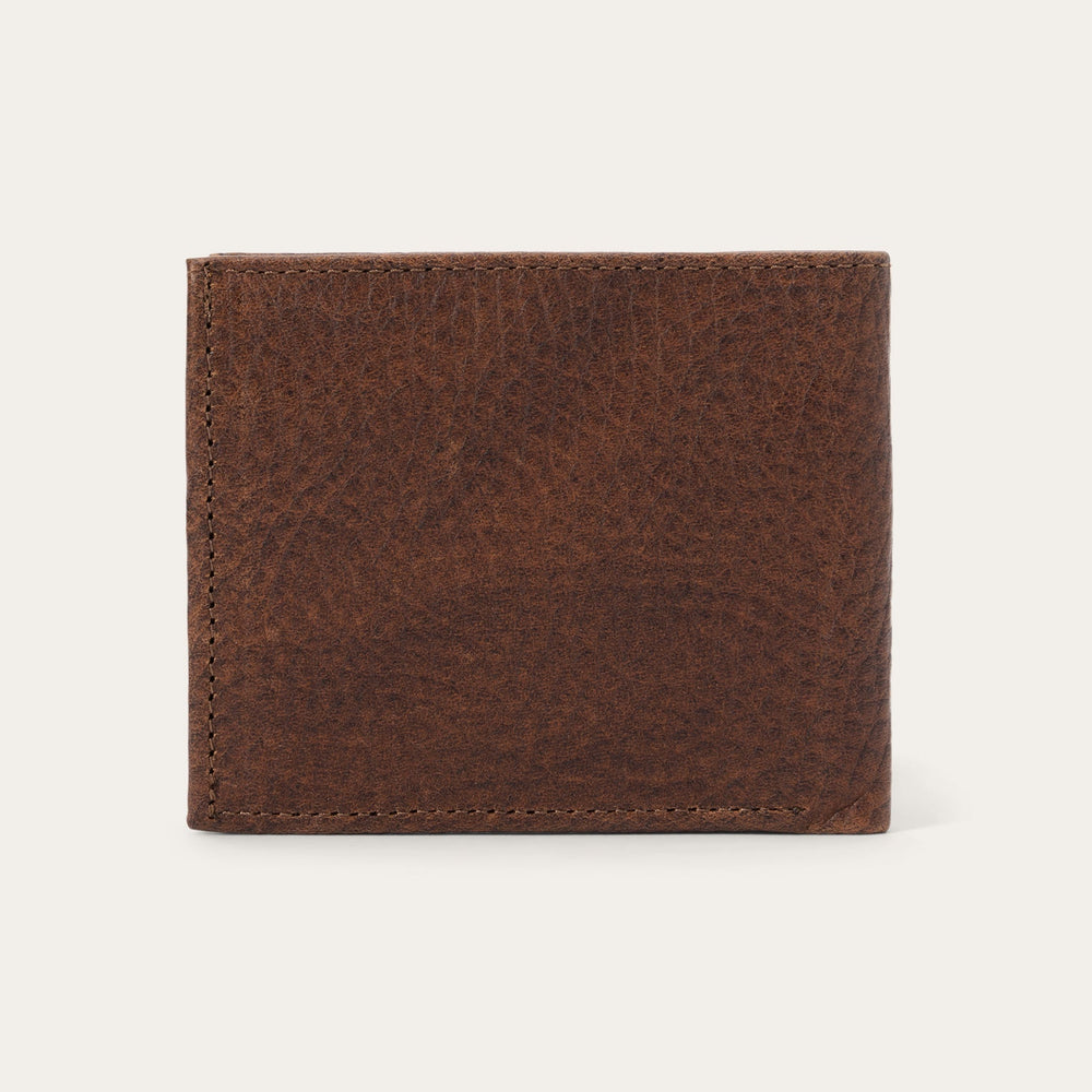 Bison Leather Stetson Rivet Bi-Fold Wallet Hazelnut Bison | Stetson