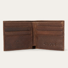 Bison Leather Stetson Rivet Bi-Fold Wallet Hazelnut Bison | Stetson