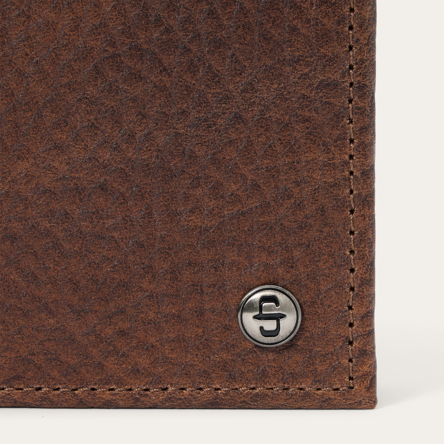Bison Leather Stetson Rivet Bi-Fold Wallet Hazelnut Bison | Stetson
