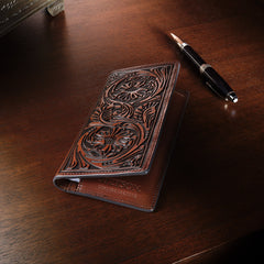 Tooled Checkbook Brown | Stetson