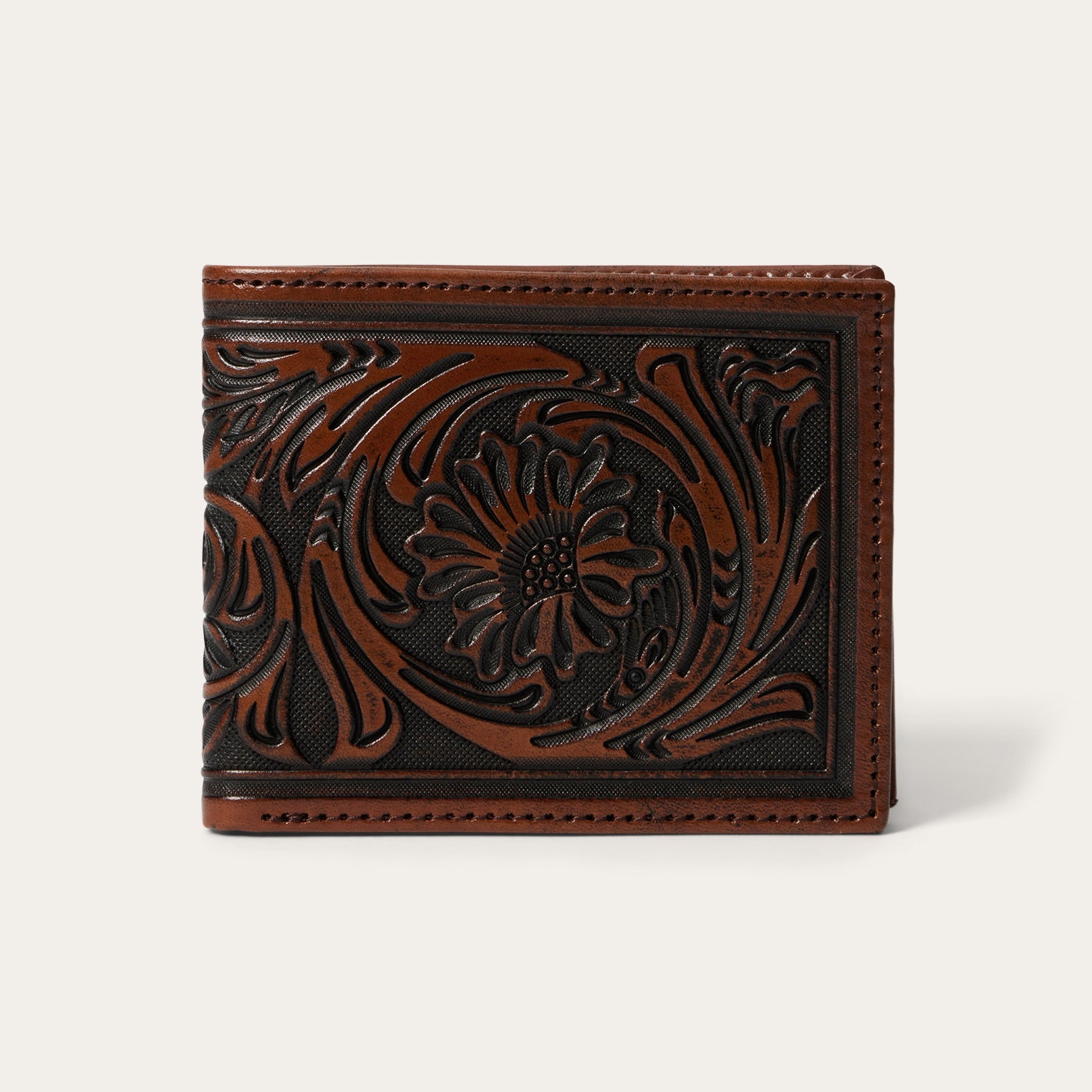 Tooled Bi-Fold Wallet Brown | Stetson