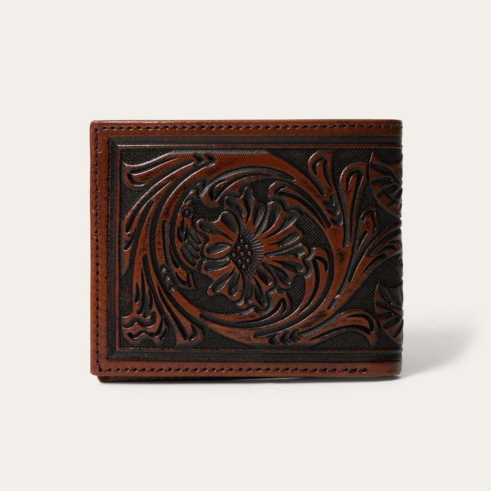 Tooled Bi-Fold Wallet Brown | Stetson
