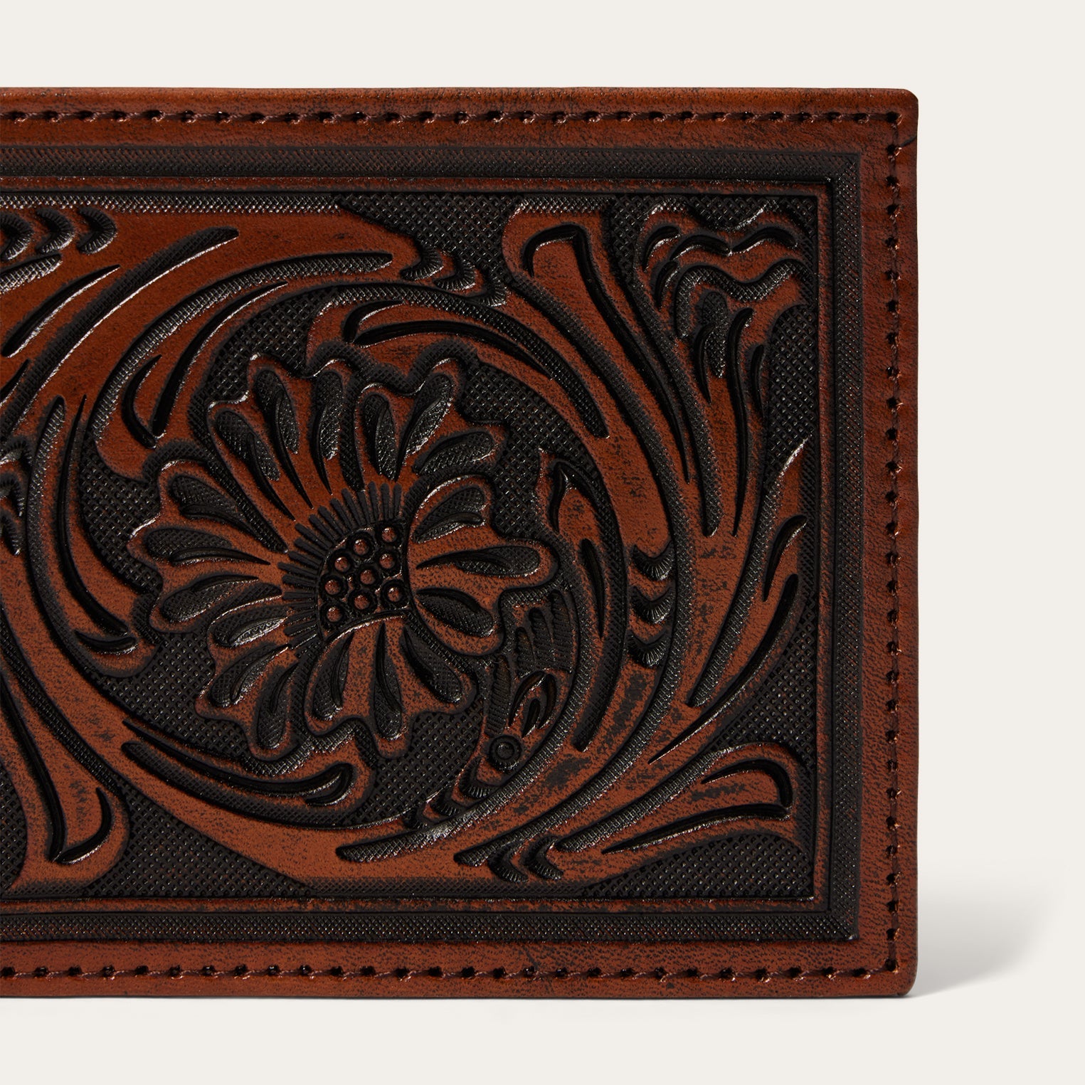 Tooled Bi-Fold Wallet Brown | Stetson