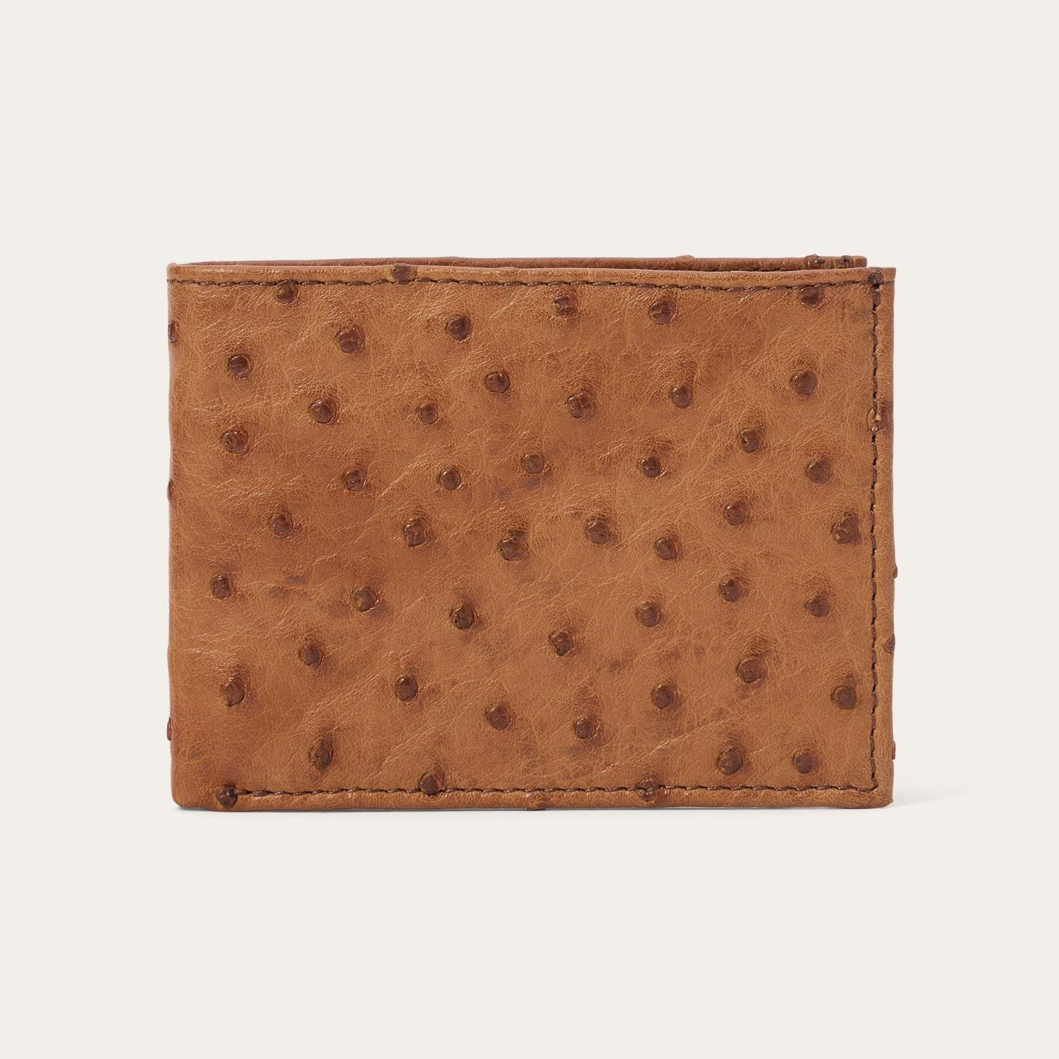 Ostrich Bi-Fold Wallet Antique Cognac | Stetson