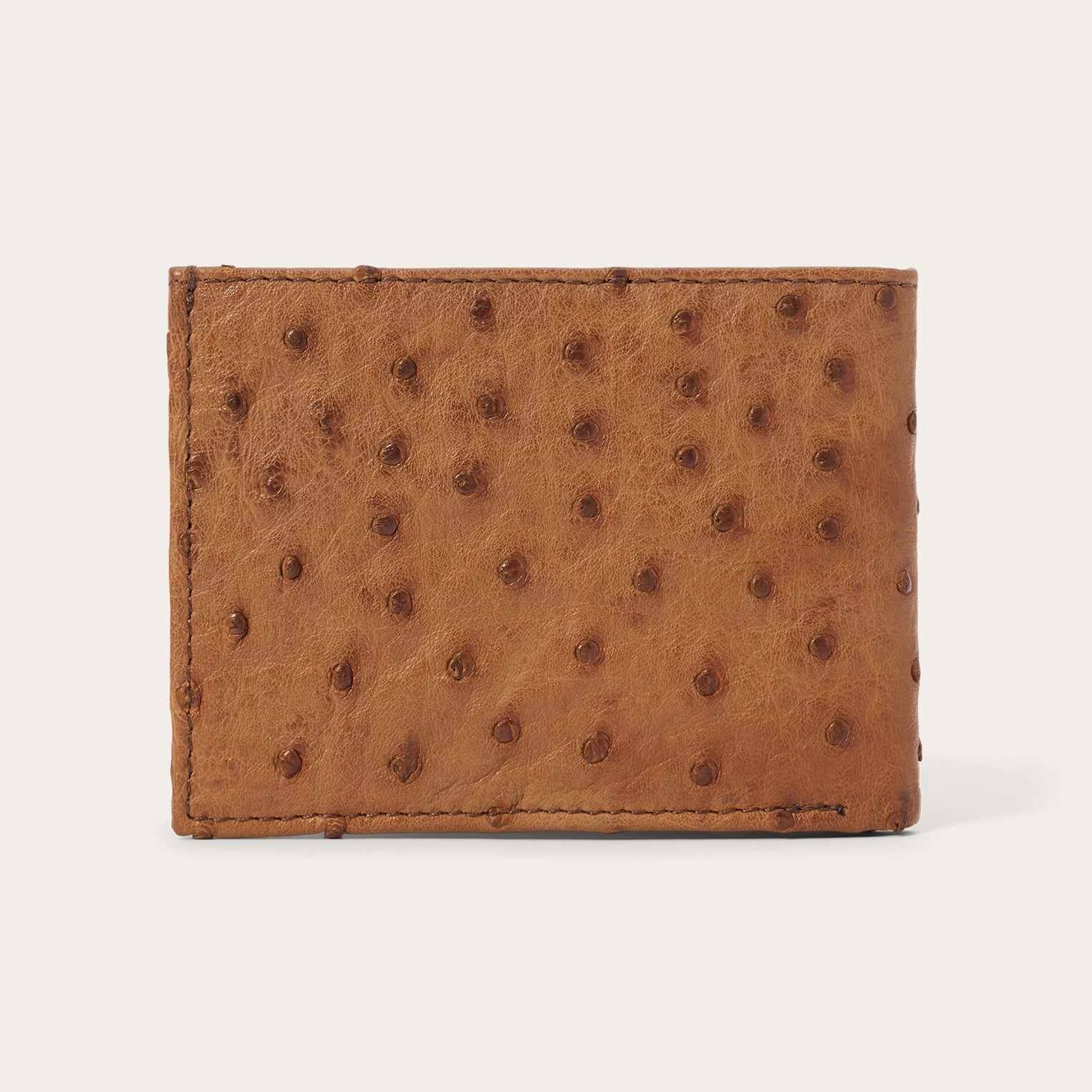 Ostrich Bi-Fold Wallet Antique Cognac | Stetson