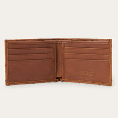 Ostrich Bi-Fold Wallet Antique Cognac | Stetson