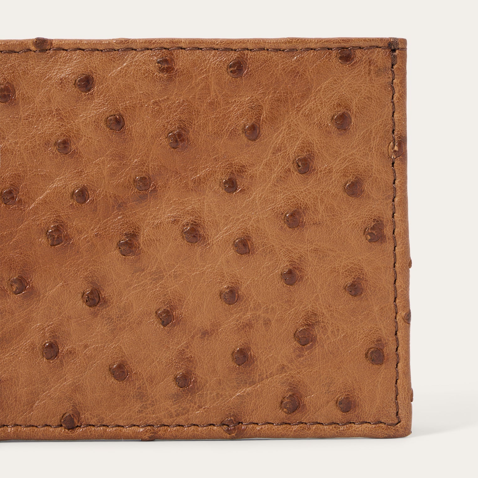 Ostrich Bi-Fold Wallet Antique Cognac | Stetson