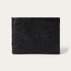 Ostrich Bi-Fold Wallet Black Classic | Stetson