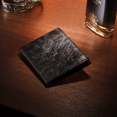 Ostrich Bi-Fold Wallet Black Classic | Stetson