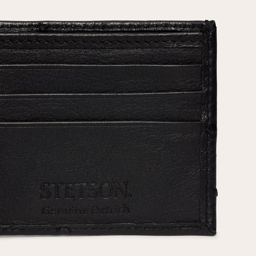 Ostrich Bi-Fold Wallet Black Classic | Stetson