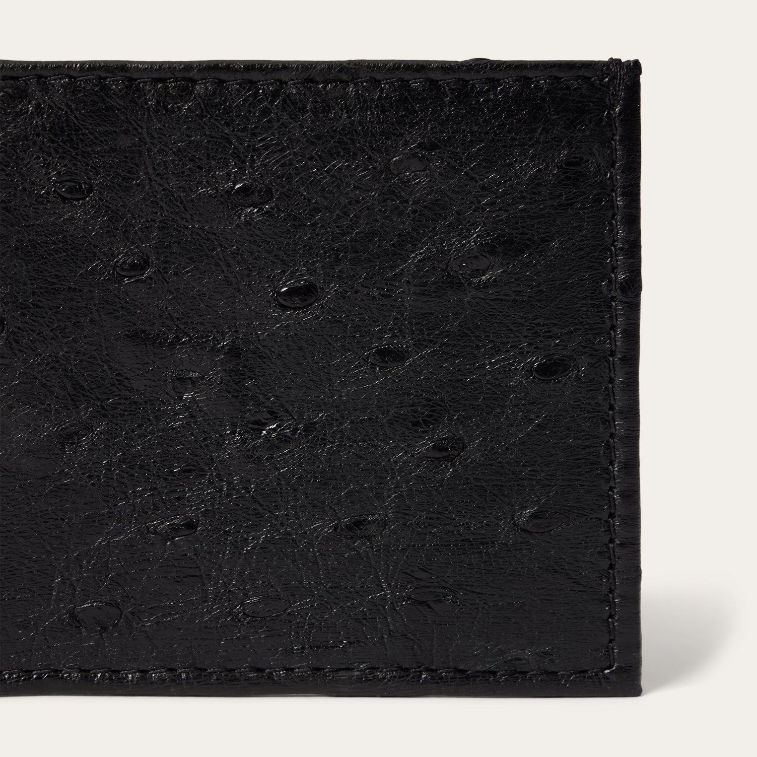 Ostrich Bi-Fold Wallet Black Classic | Stetson