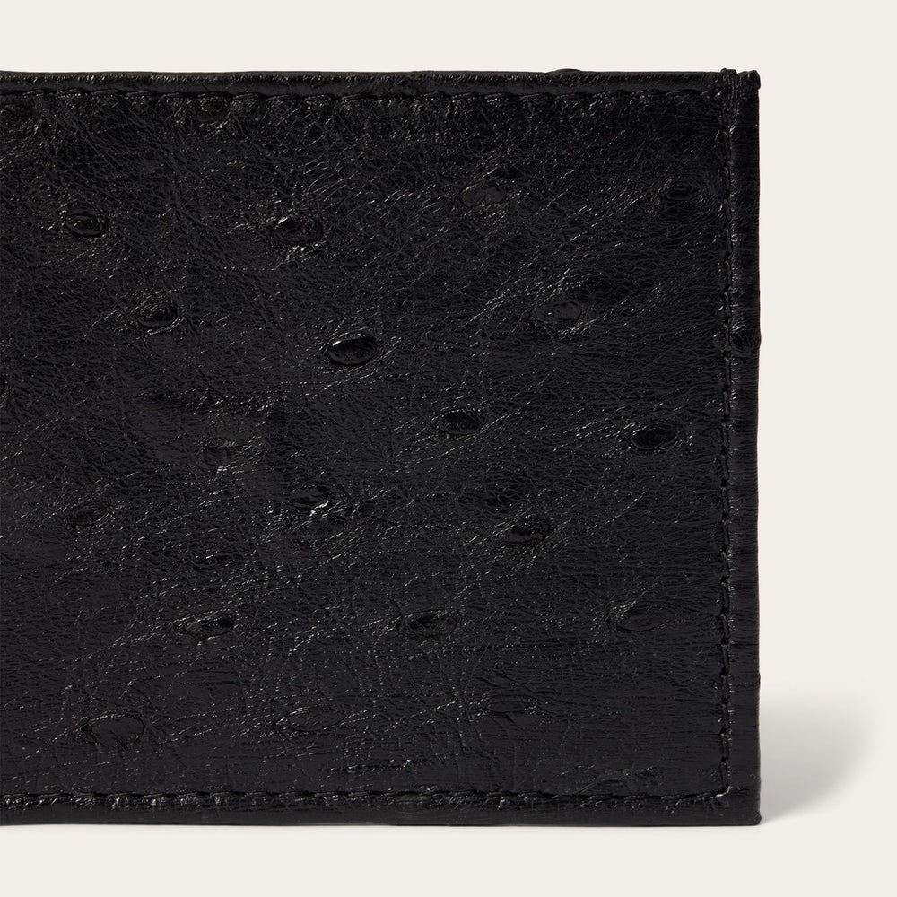 Ostrich Bi-Fold Wallet Black Classic | Stetson