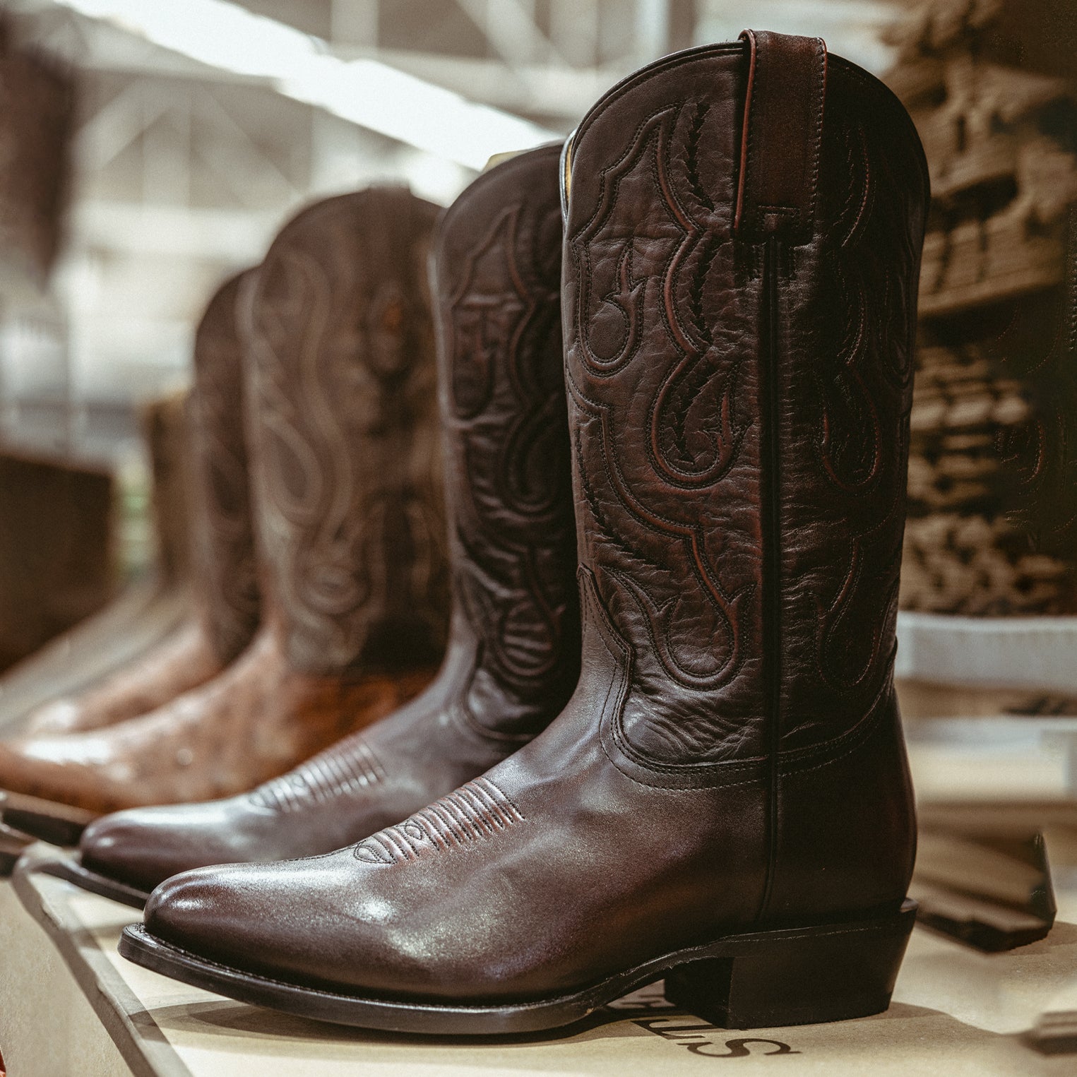 Carlisle Western Boots Burnished Brown | Stetson