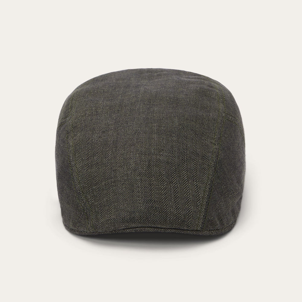 Herringbone Linen Ivy Cap Olive Herringbone | Stetson