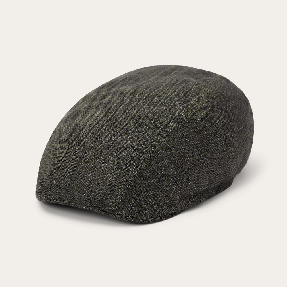 Herringbone Linen Ivy Cap Olive Herringbone | Stetson