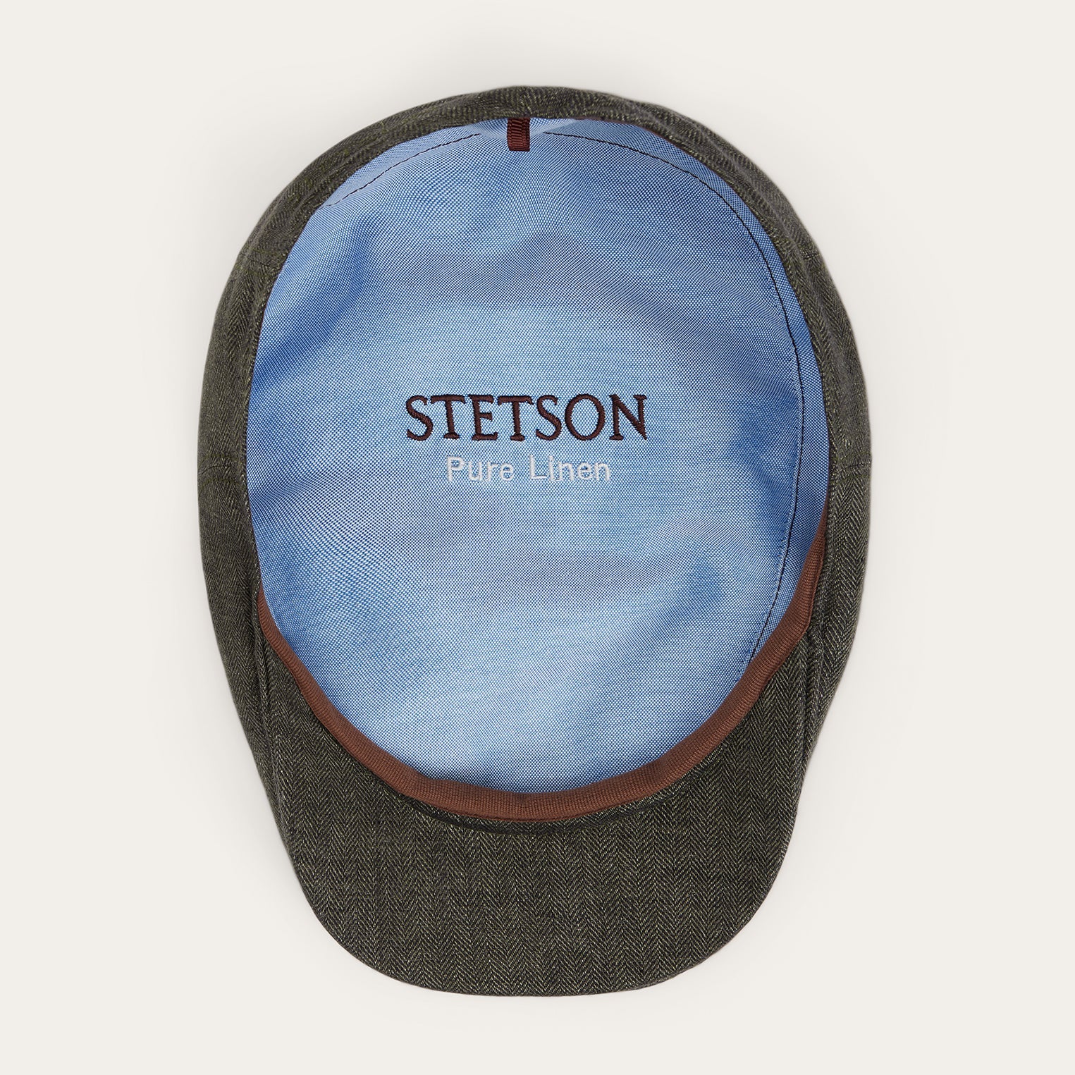 Herringbone Linen Ivy Cap Olive Herringbone | Stetson