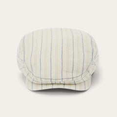 Striped Linen Driver Cap Off White With Stripes | Stetson