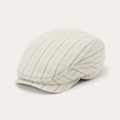 Striped Linen Driver Cap Off White With Stripes | Stetson