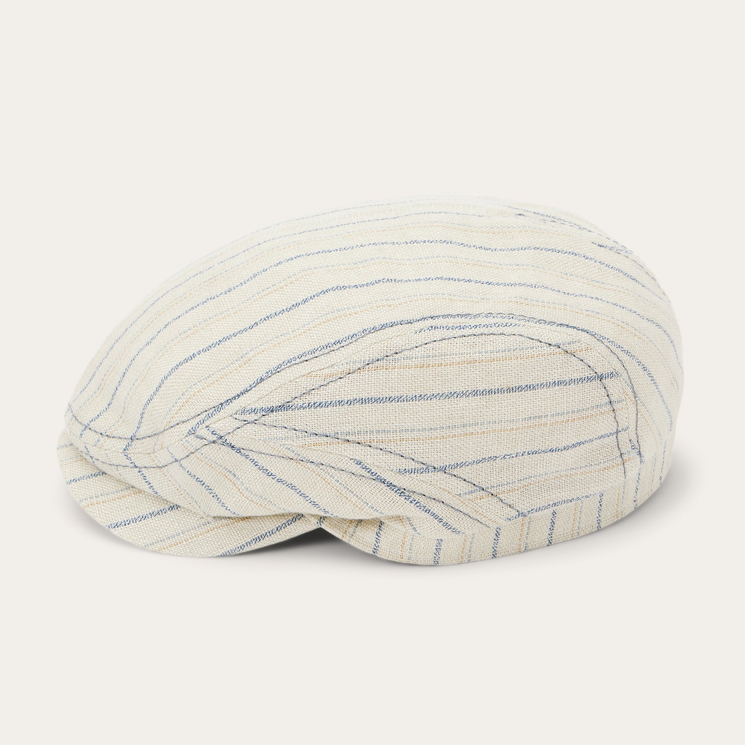 Striped Linen Driver Cap Off White With Stripes | Stetson