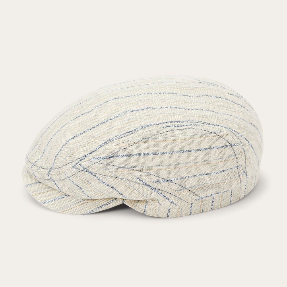 Striped Linen Driver Cap Off White With Stripes | Stetson