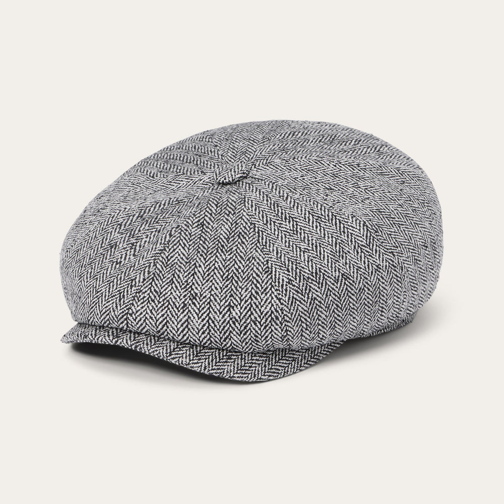Herringbone Silk Hatteras Black Herringbone | Stetson