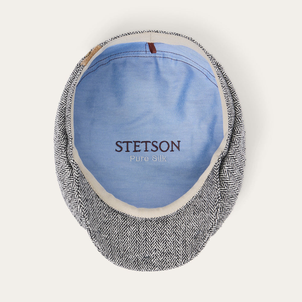 Herringbone Silk Hatteras Black Herringbone | Stetson