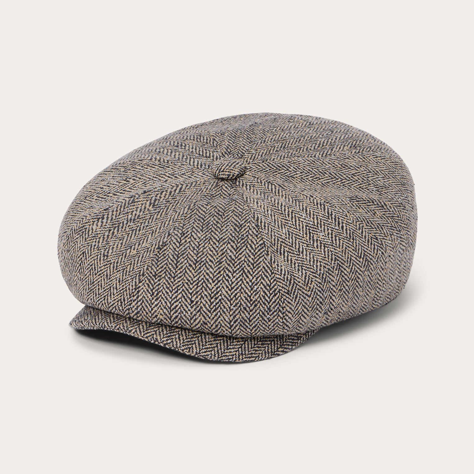 Herringbone Silk Hatteras Black/Brown Herringbone | Stetson