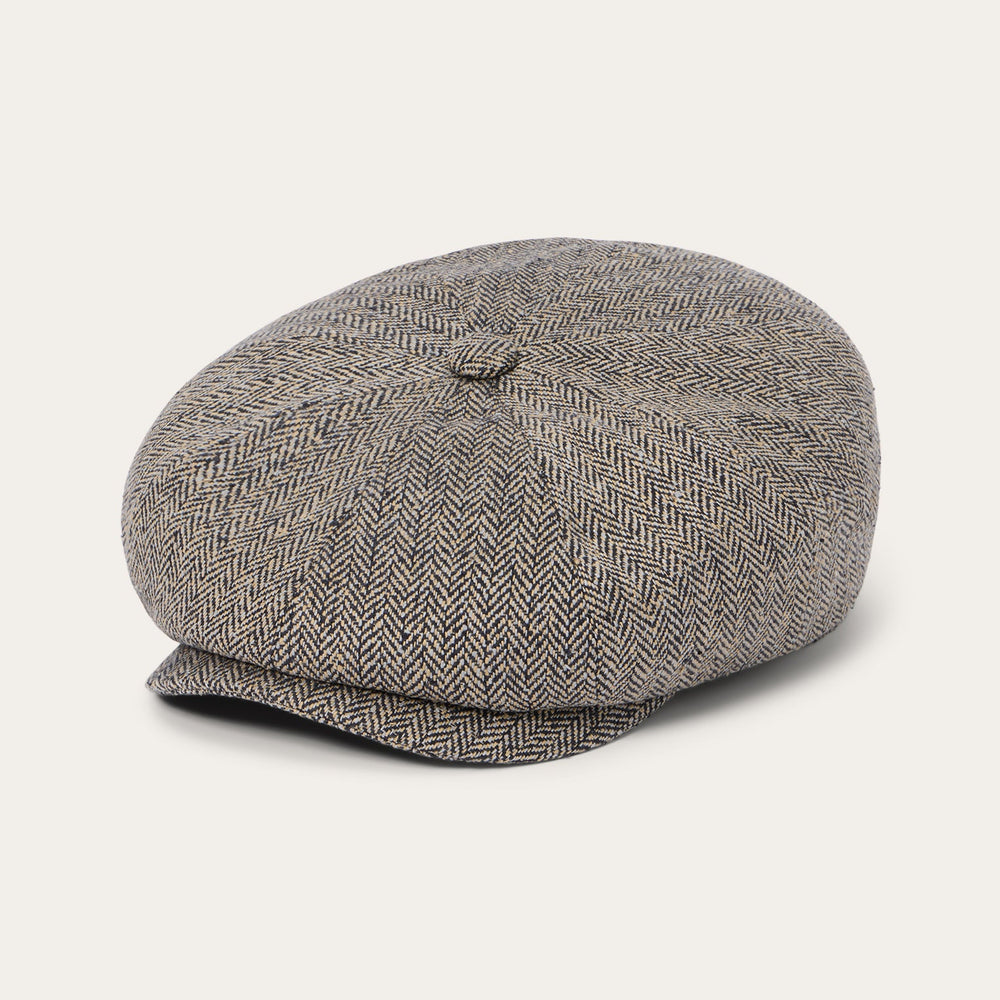 Herringbone Silk Hatteras Black/Brown Herringbone | Stetson