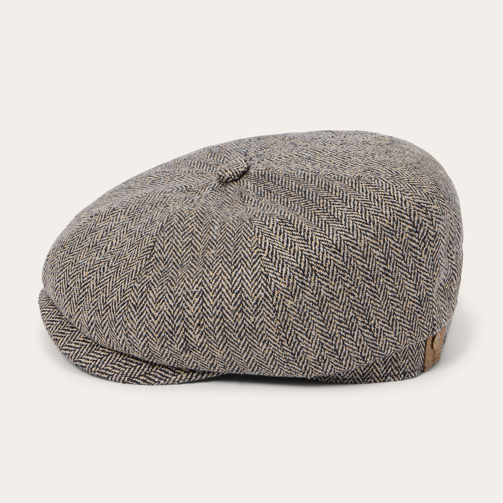 Herringbone Silk Hatteras Black/Brown Herringbone | Stetson