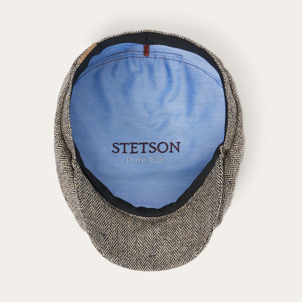 Herringbone Silk Hatteras Black/Brown Herringbone | Stetson
