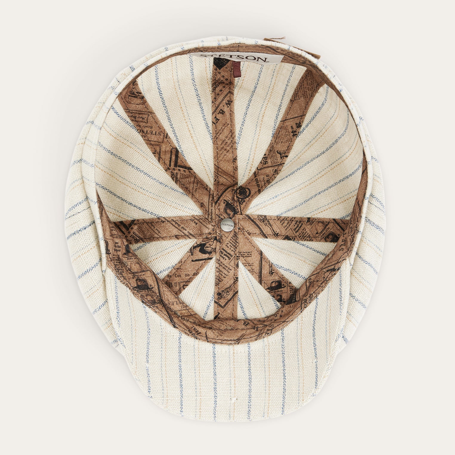 Striped Linen Hatteras Off White With Stripes | Stetson