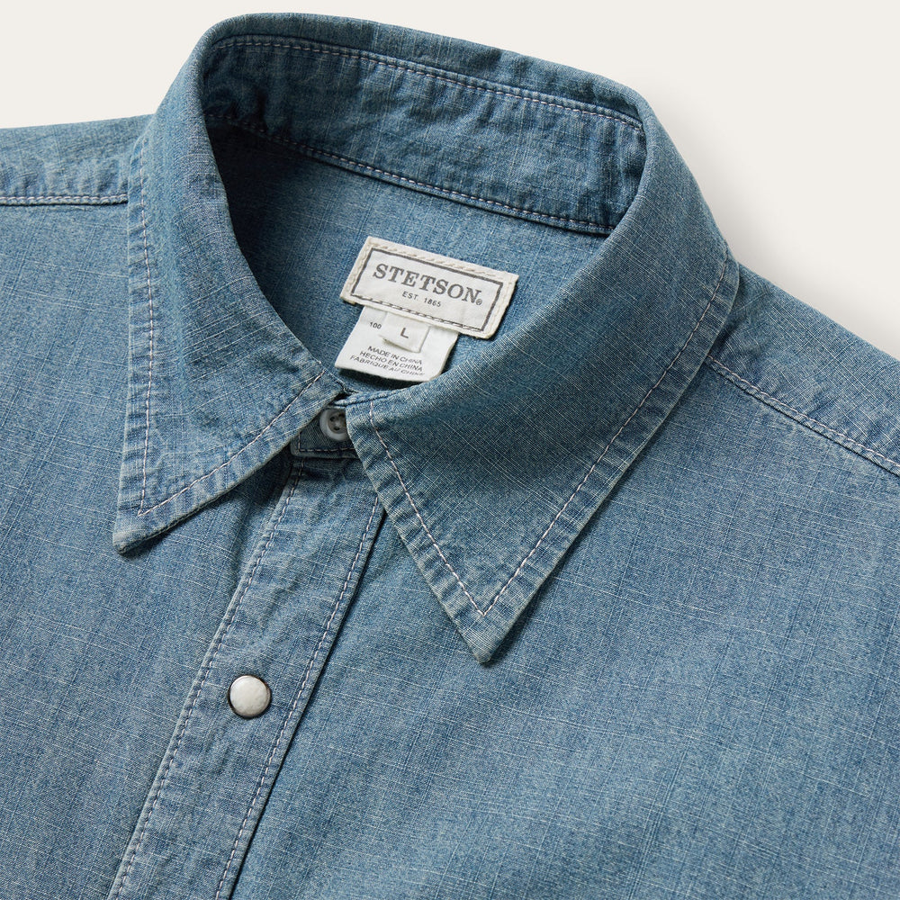 Chambray Denim Shirt Blue | Stetson