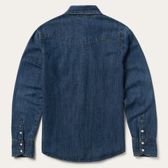 Dark Denim Snap Western Shirt Blue | Stetson