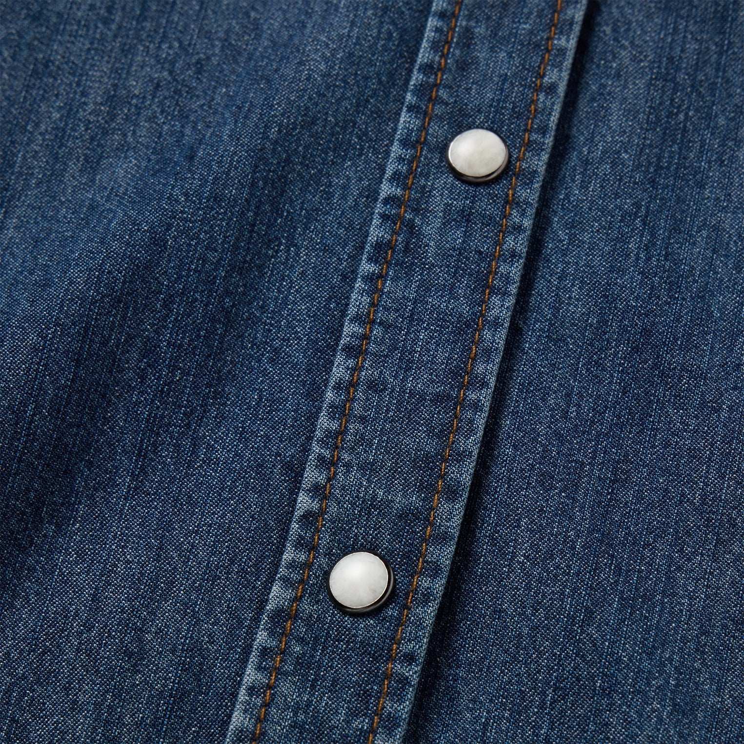 Dark Denim Snap Western Shirt Blue | Stetson