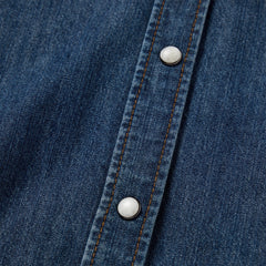 Dark Denim Snap Western Shirt Blue | Stetson
