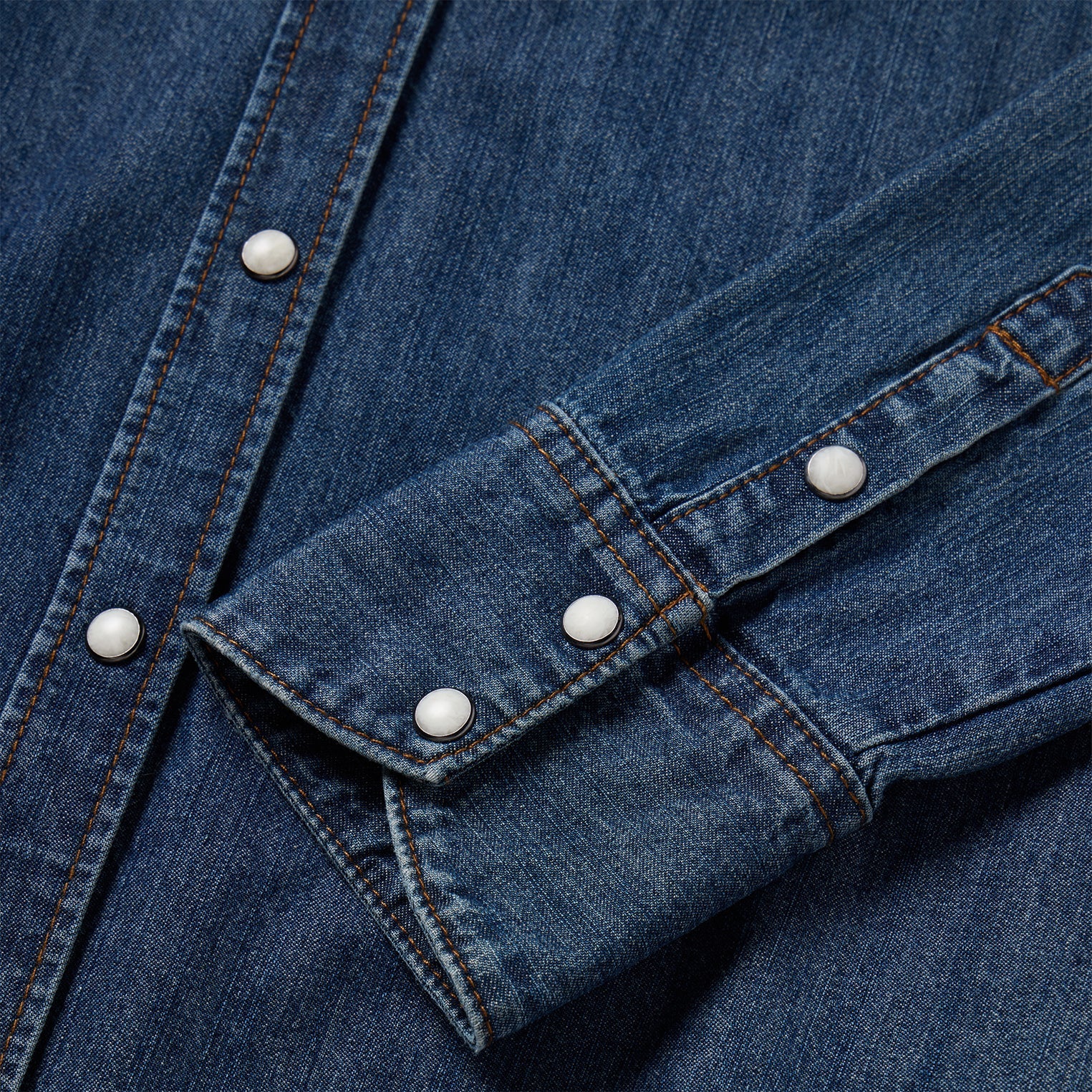 Dark Denim Snap Western Shirt Blue | Stetson