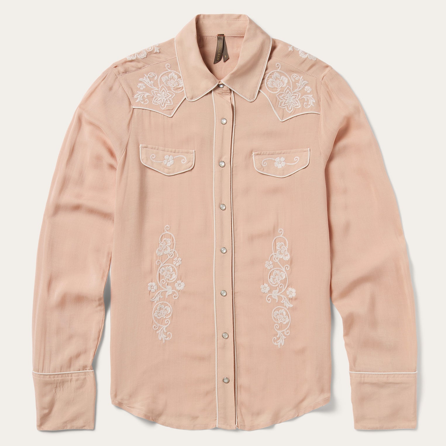 Blush Embroidered Western Shirt Pink | Stetson