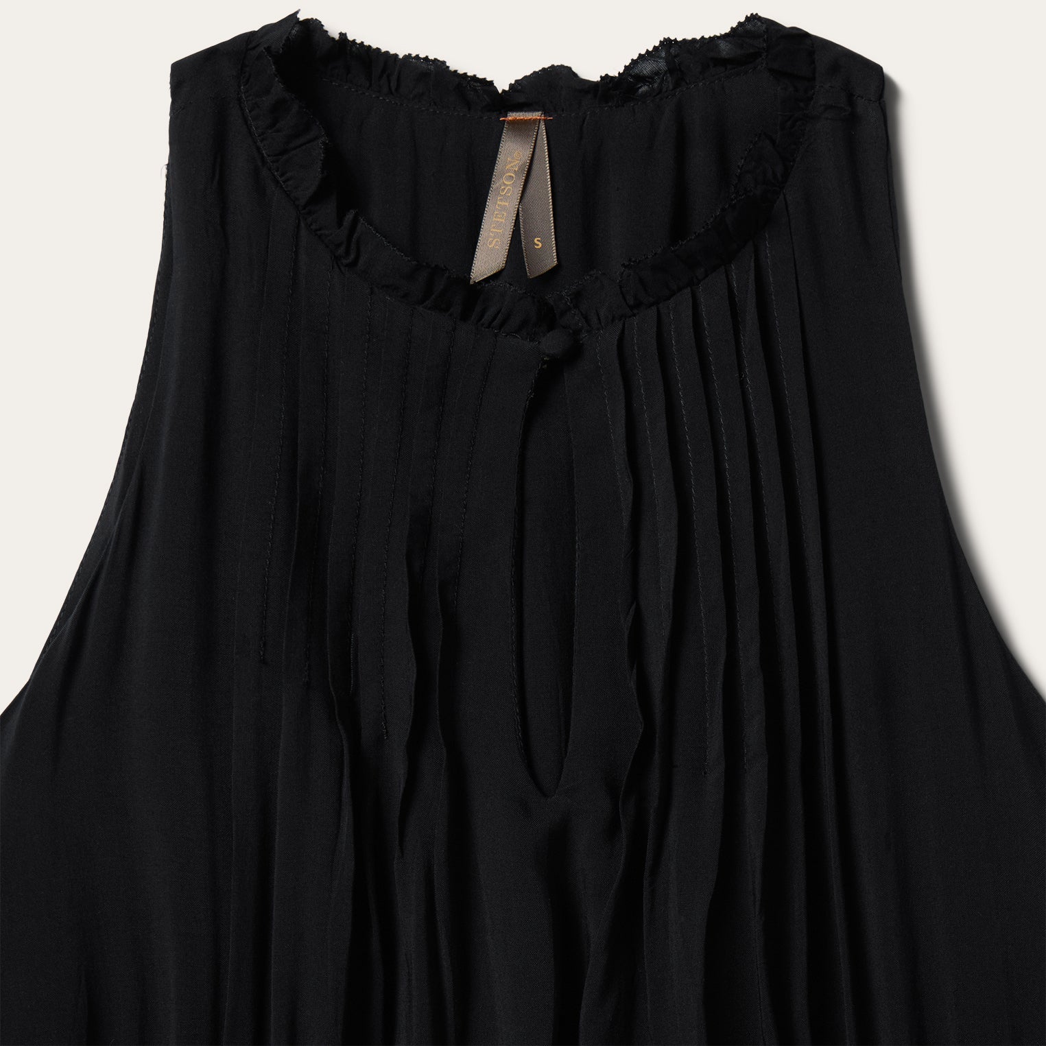 Solid Sleeveless Prairie Dress Black | Stetson