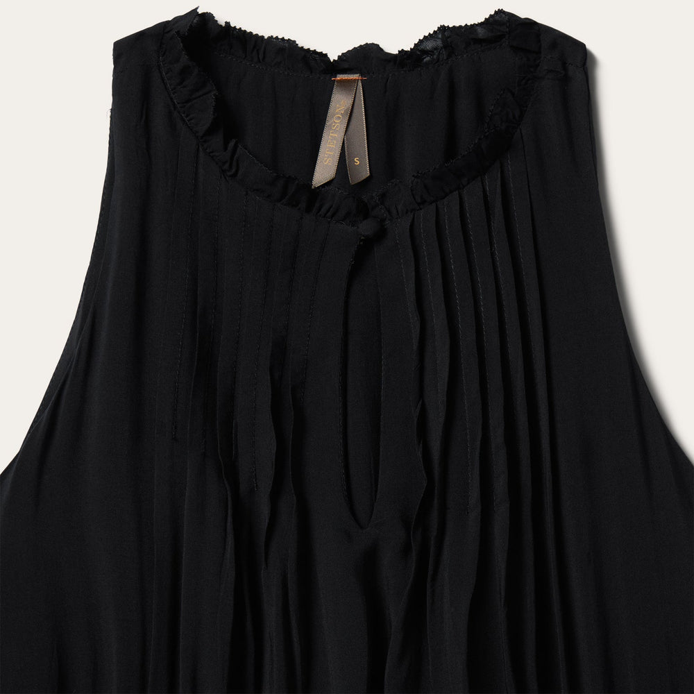 Solid Sleeveless Prairie Dress Black | Stetson