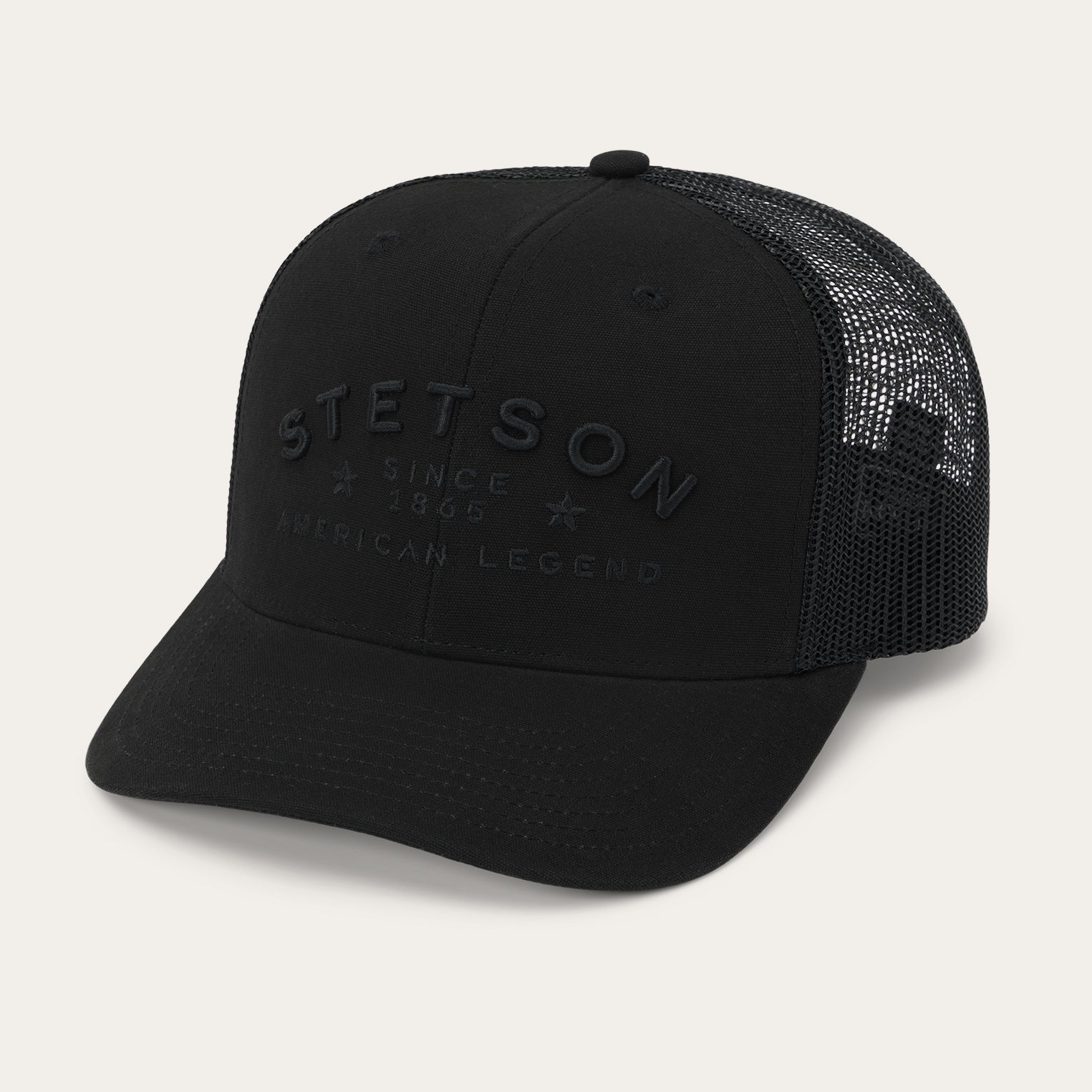 American Legend Trucker Cap Black/Black | Stetson