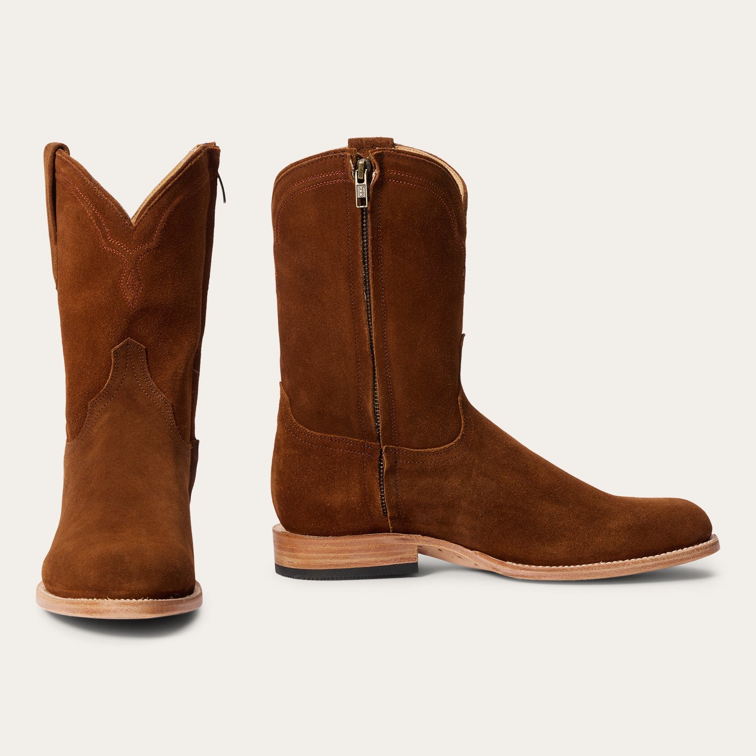 Rancher Zip Roper Suede Brown | Stetson