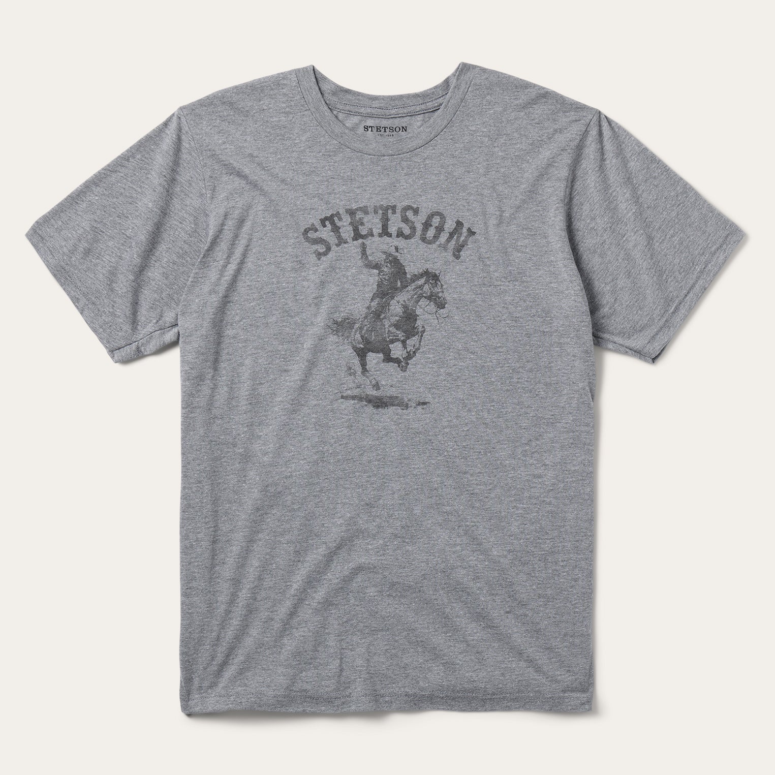 Bronco Rider Graphic Tee Grey | Stetson
