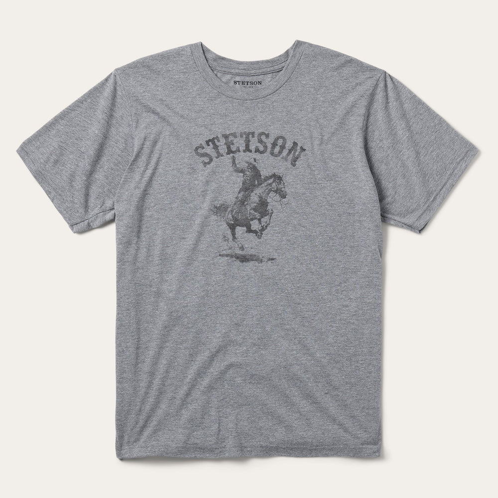 Bronco Rider Graphic Tee Grey | Stetson