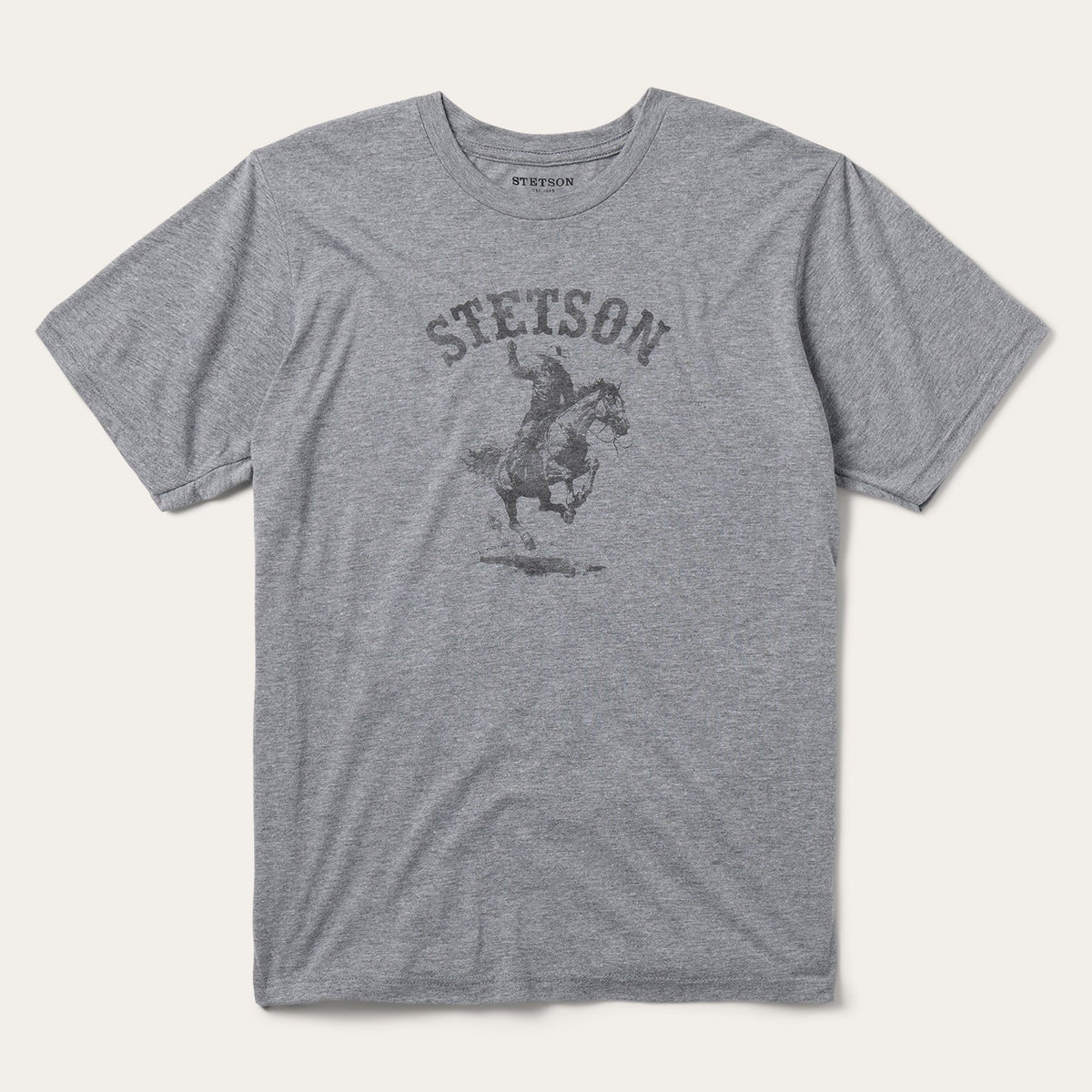 Bronco Rider Graphic Tee Grey | Stetson