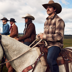 Wool Plaid Shirt Jacket Brown | Stetson