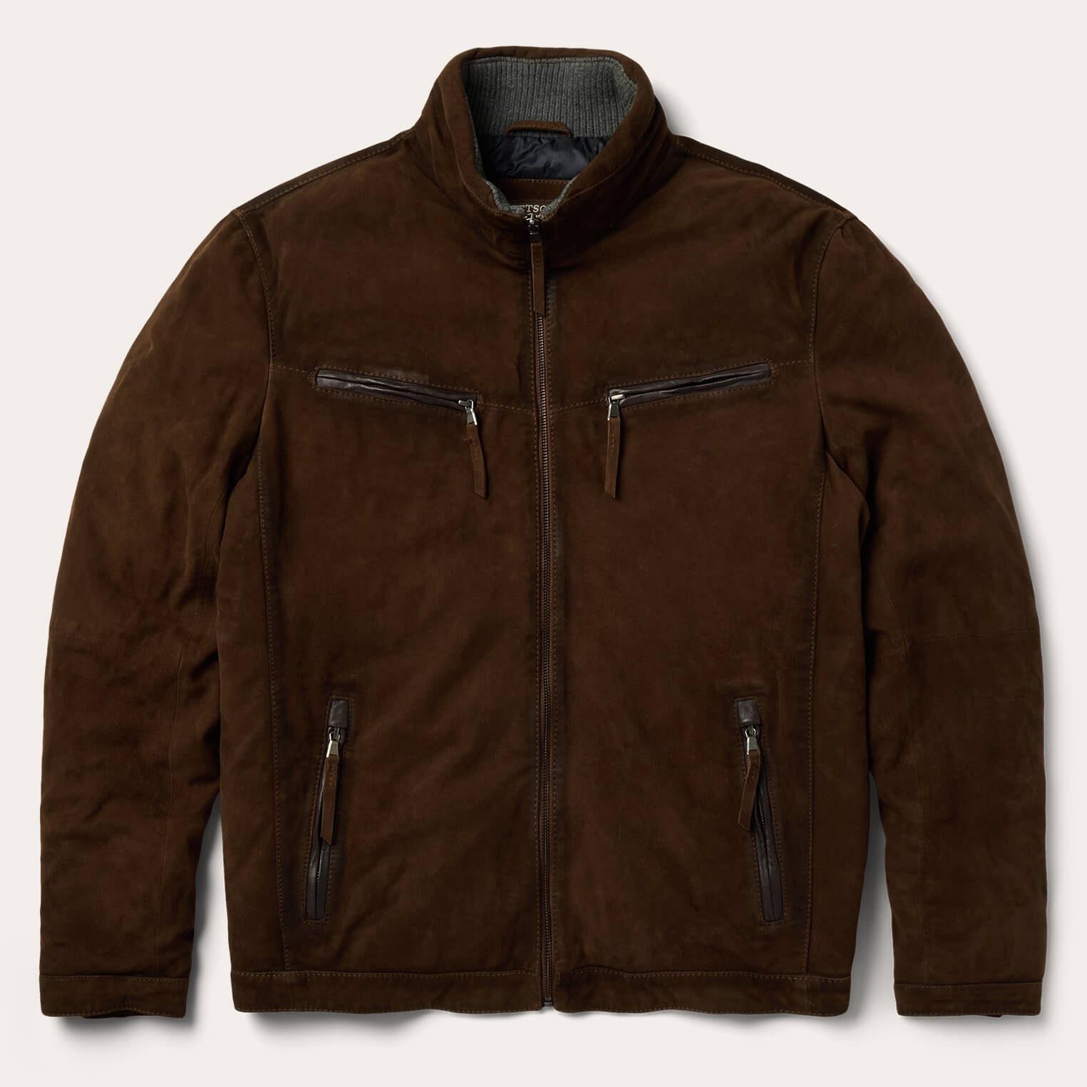 Suede Moto Jacket Brown | Stetson