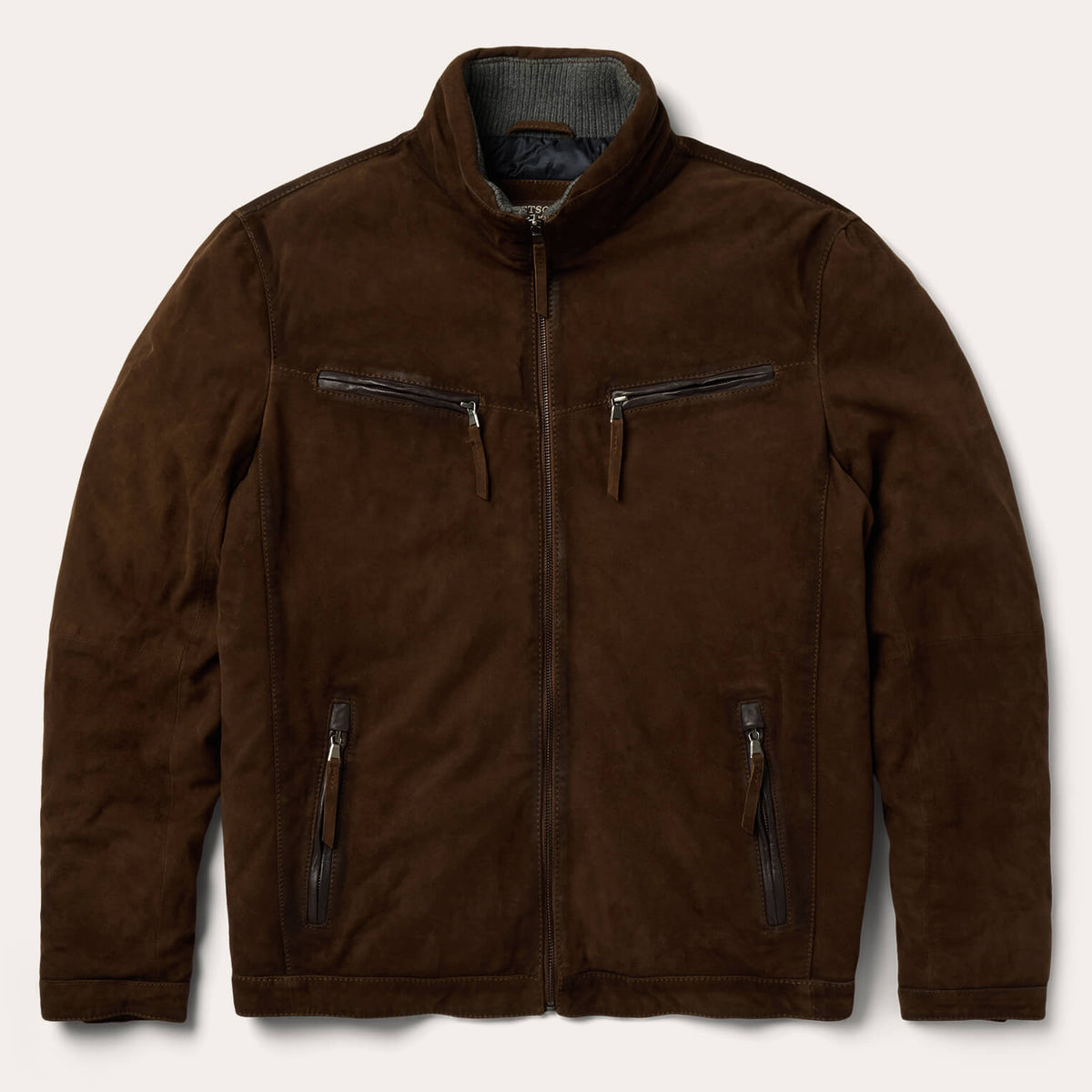 Suede Moto Jacket Brown | Stetson