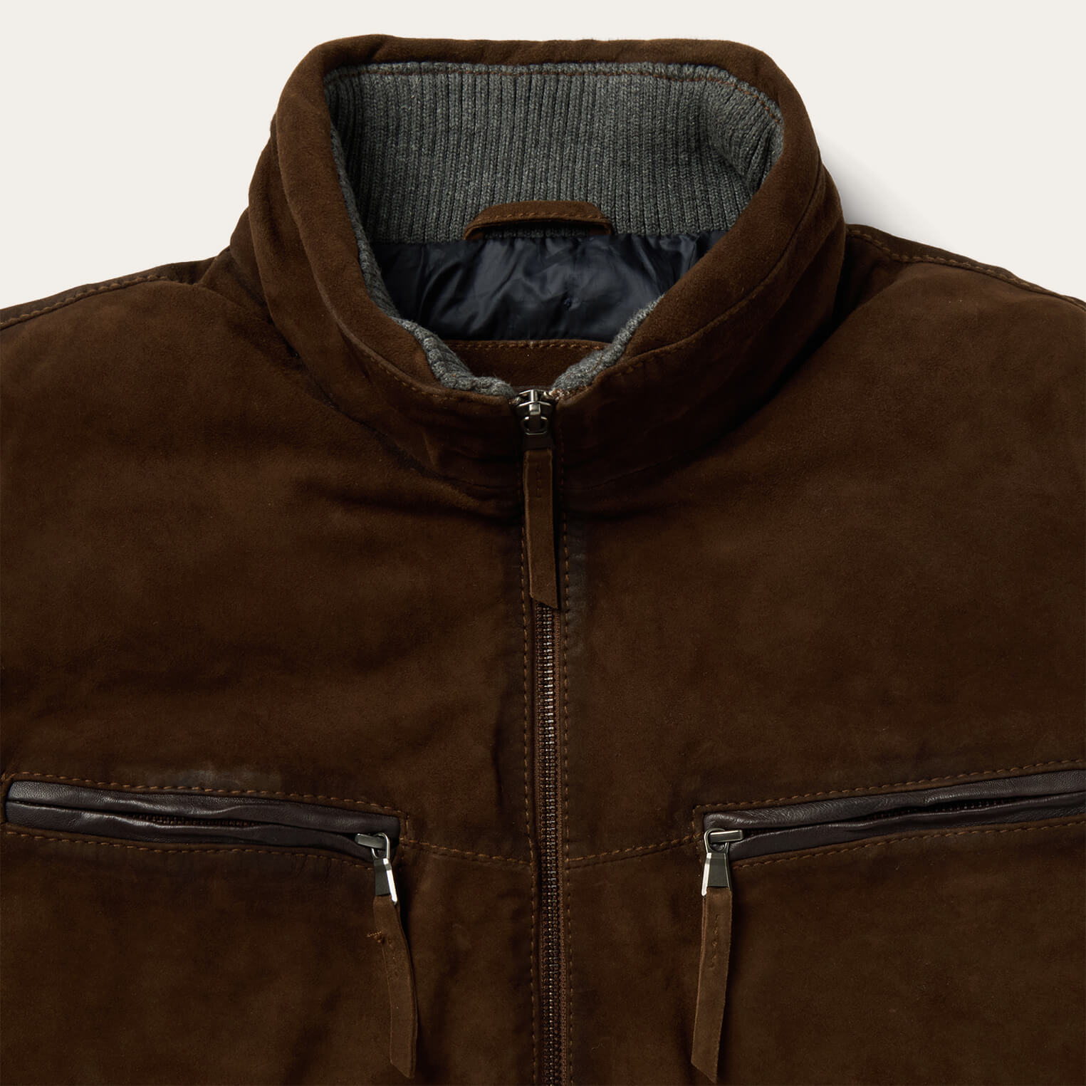 Suede Moto Jacket Brown | Stetson
