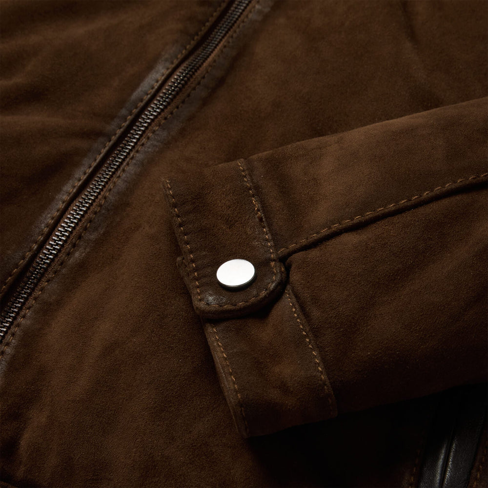 Suede Moto Jacket Brown | Stetson