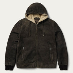 Suede Hooded Jacket Brown | Stetson
